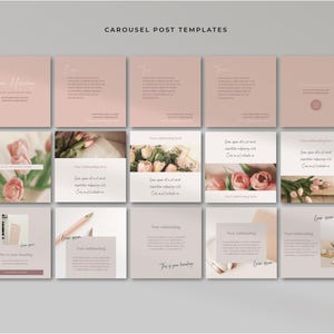 Blush Social Media Canva Templates: 135 Instagram Posts & Stories ...