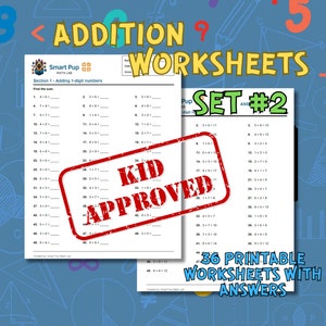 Addition Worksheets Set #2: Math Drills for Homeschool (PDF)