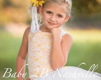 Sunflower Flower Girl Tulle Dress