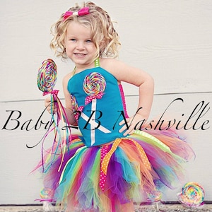Candyland Costume Tutu, Lollipop Costume Set, Candy Costume, Birthday Dress image 1