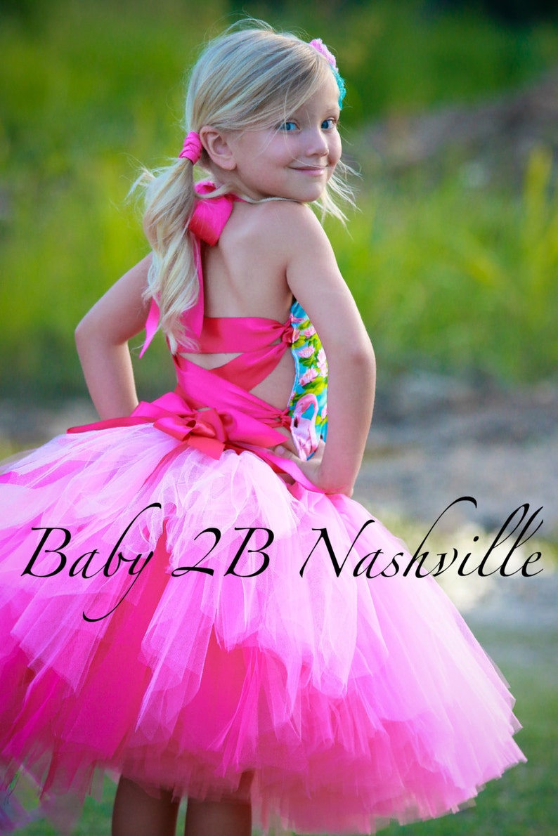 Pink Flamingo Costume Tutu Set All Sizes Baby 8 image 2