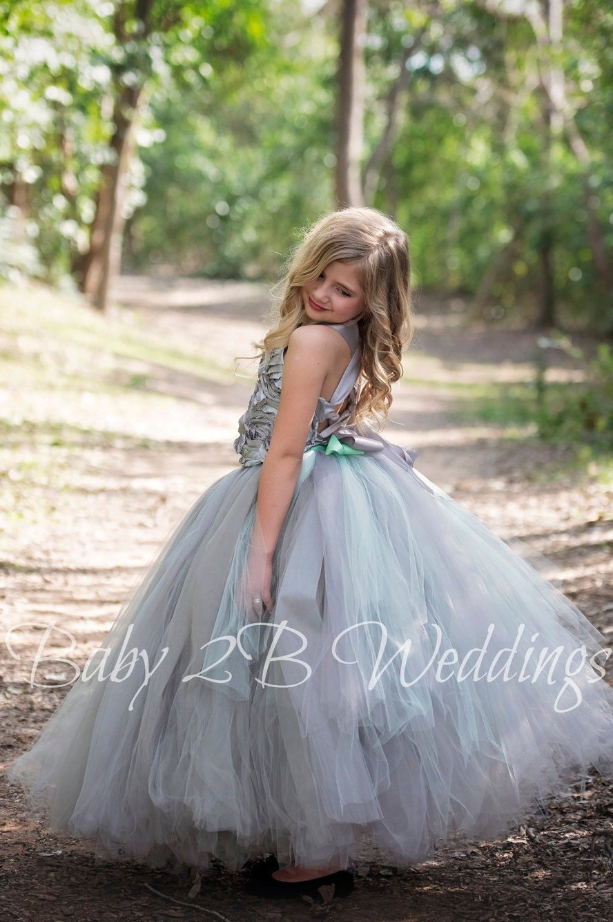 Grey girl cheap dresses