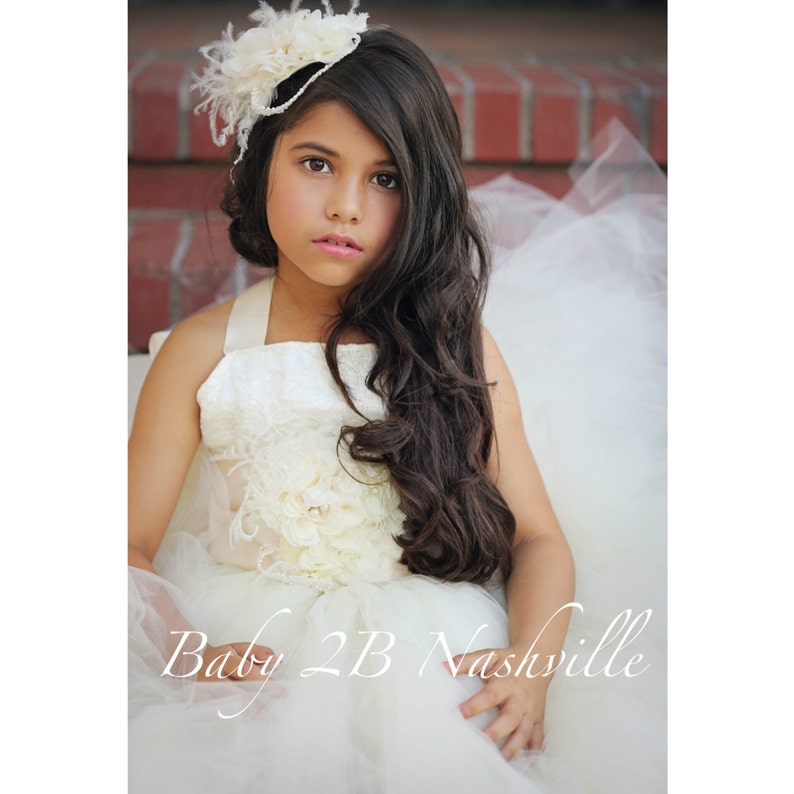 Ivory flower girl dress