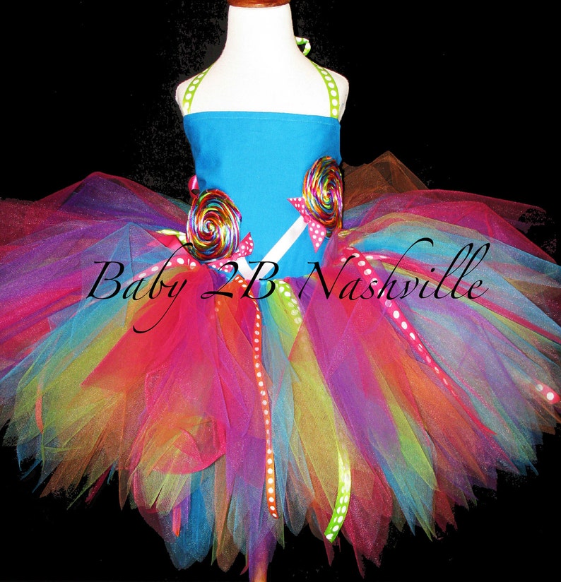 Candyland Costume Tutu, Lollipop Costume Set, Candy Costume, Birthday Dress image 5