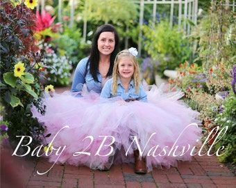 Mommy and Me Tutu Skirt  Womens Skirt Adult Tutu Skirt Womens Tutu Shabby Chic Pink Tulle Skirt Perfect for Weddings and Portraits