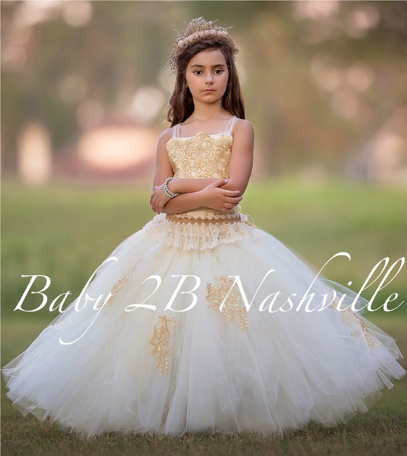 Gold Wedding Dress Tutu Skirt Women/'s Full Length Tulle Skirt Formal Dress Bridal Gowns and Separates Ivory and Gold Bridal Tutu Skirt