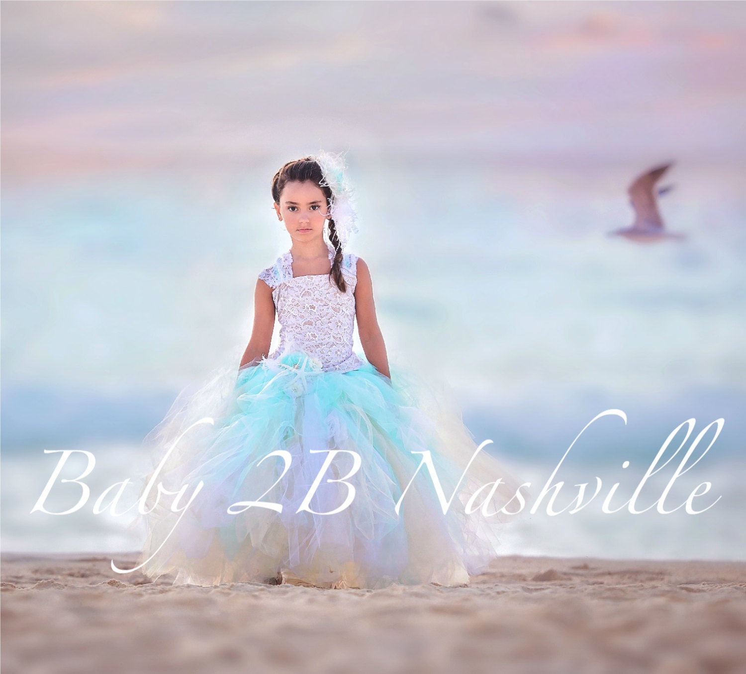 Beach Dress Wedding Dress Flower Girl Dress Tulle Dress Wedding