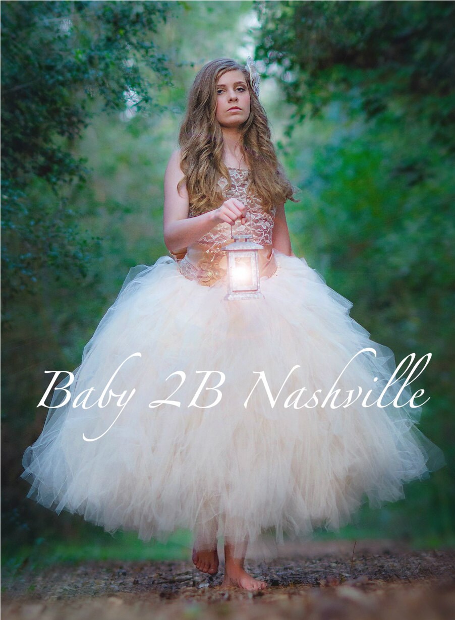 Rustic Dress Wedding Dress Burlap Dress Champagne Lace Dress