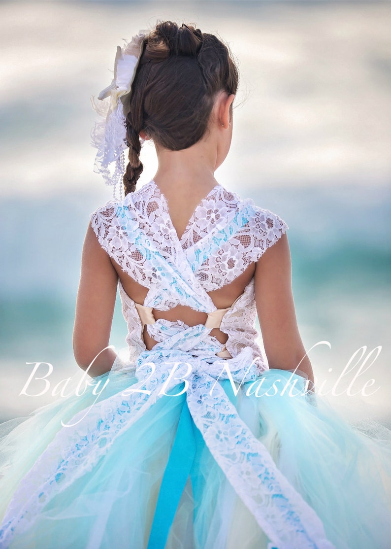 Beach Dress Wedding Dress Flower Girl Dress Tulle Dress Etsy