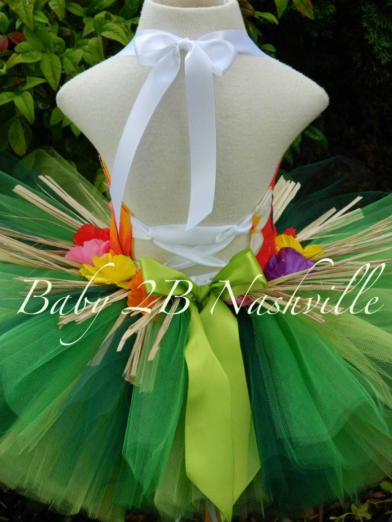 Deluxe Hula Costume Hawaiian Costume Baby Costume Baby HawaiianTutu Set Toddler Hawaiian Tutu All Sizes Baby 8