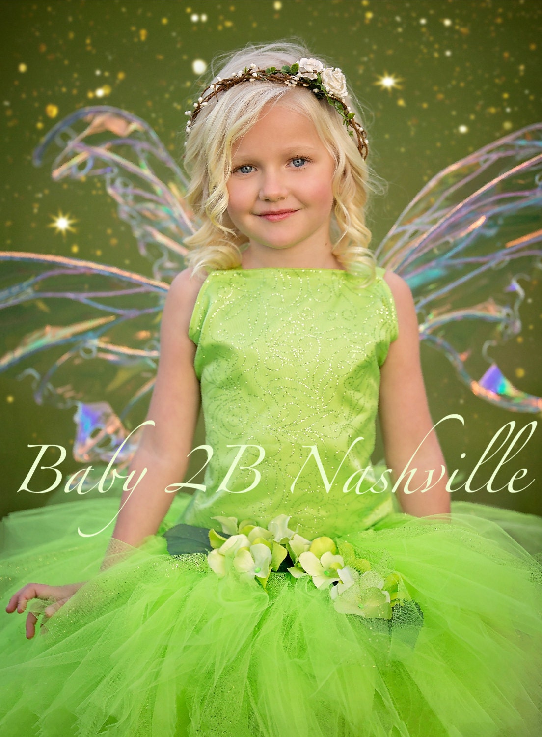 Tinkerbell Birthday Outfit Tiered Tutu – Twistin Twirlin Tutus