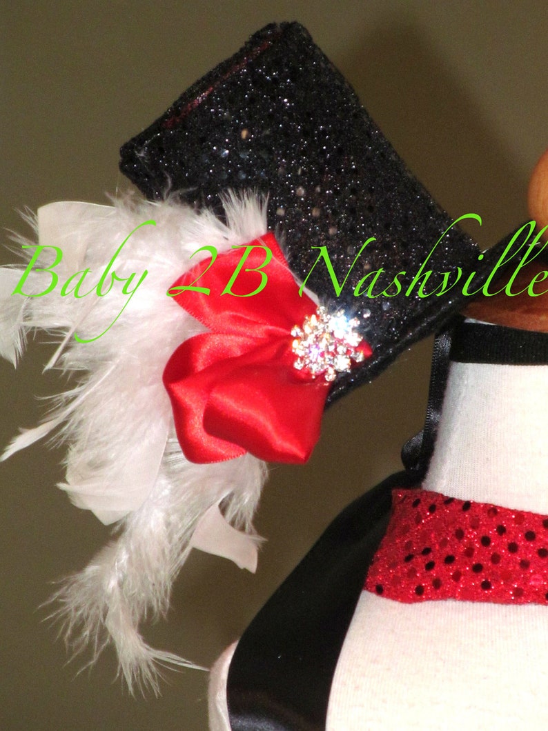 Snowman Mini Top Hat Hair Accessory Etsy