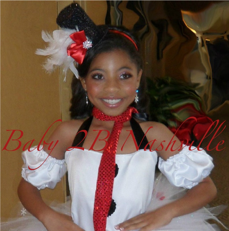 Snowman Mini Top Hat Hair Accessory Etsy