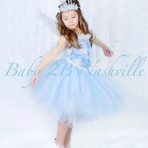 Winter Snow Fairy Costume Icy Fairy Snow Princess Costume Complete Set image 1