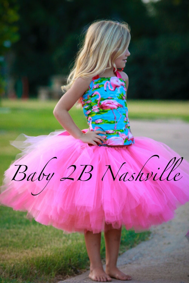 Pink Flamingo Costume Tutu Set All Sizes Baby 8 image 1