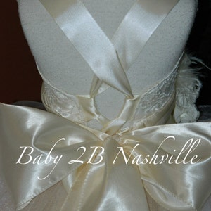 Sash bow and pic of back of dress.