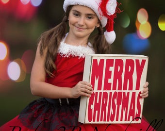 Red Santa Dress Red Christmas Dress Flower Girl Dress Red Dress Tulle Dress Wedding Dress Red Birthday Dress Red Toddler Dress Red Dress