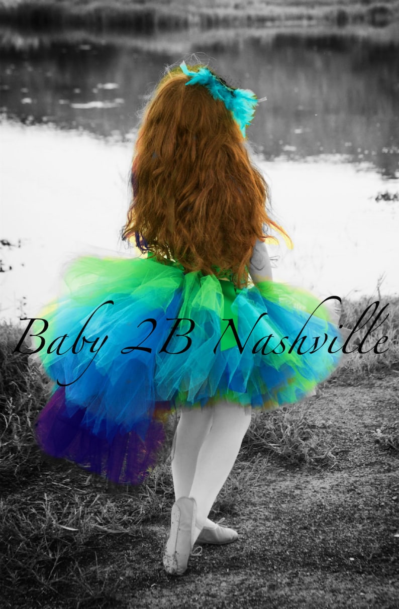 Peacock Costume Tutu Set All Sizes Baby 8 image 5