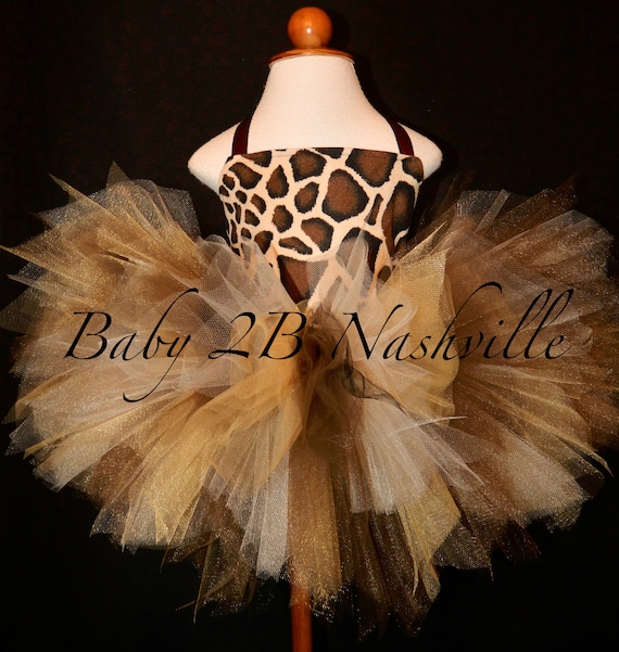 Baby Safari Giraffe Costume Tutu include Top / gonna e fascia da giraffa -   Italia