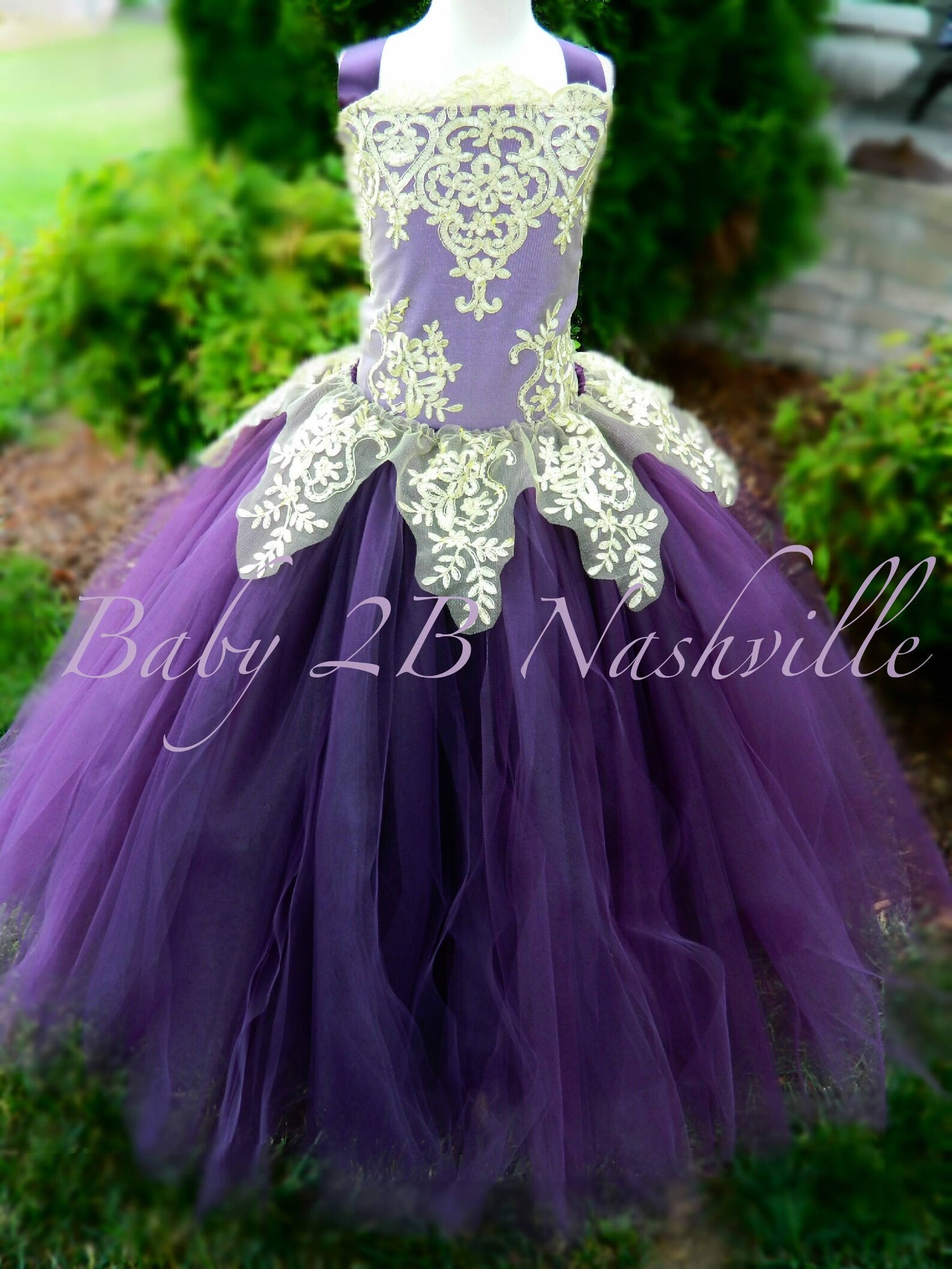 Plum Dress Gold Dress Flower Girl Dress Princess Dress Tulle Etsy Canada