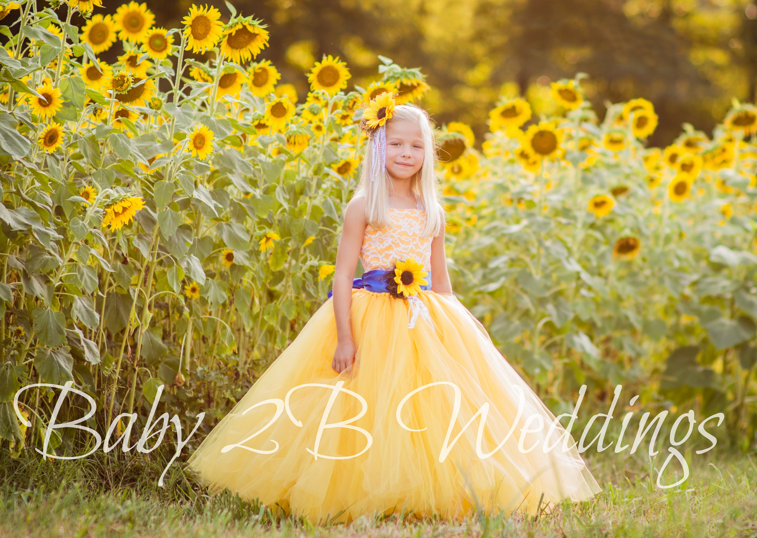 Little girl on sale sunflower dress
