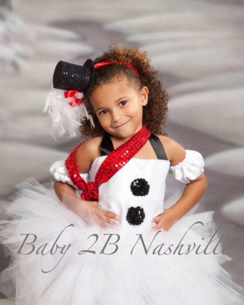 Baby Basic Winter Snowman Tutu Dress Snowman Costume image 1