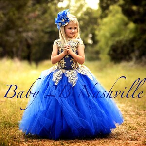 dress royal blue and gold