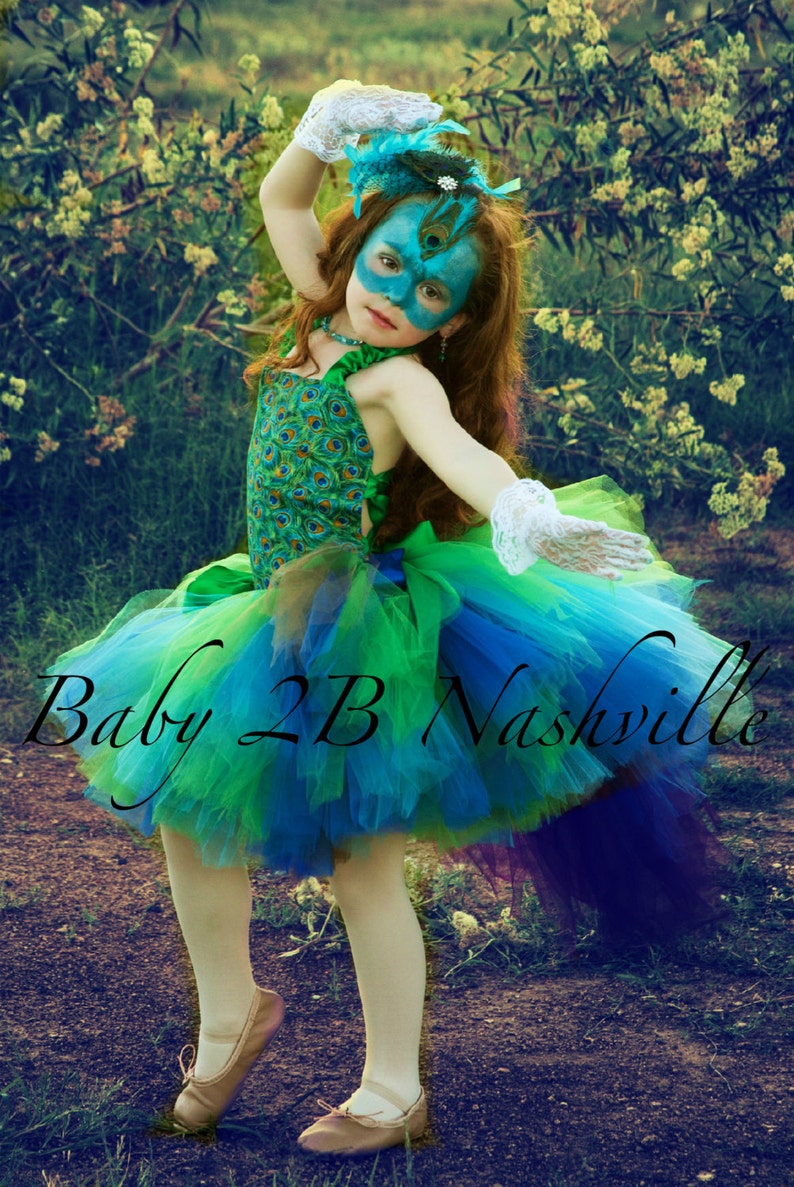 Peacock Costume Tutu Set All Sizes Baby 8 image 1