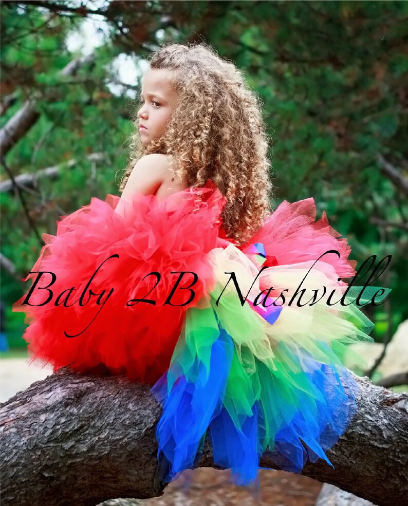 Blue Macaw Jungle Parrot Jewel Costume Tutu Set All Sizes Baby 8 image 5