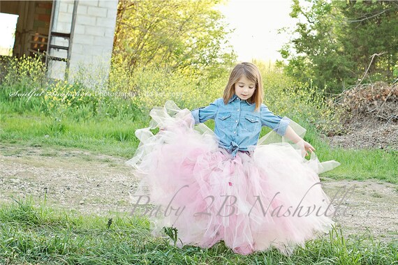 Mommy and Me Wedding Dress Tutu Skirt Flower Girl Skirt Tulle