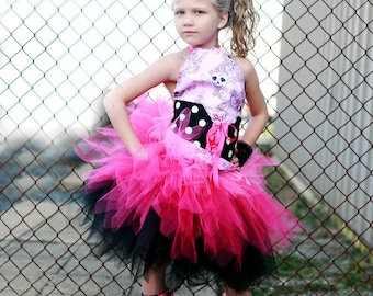 Pink Pirate Costume Tutu  Baby to Toddler Size 4T