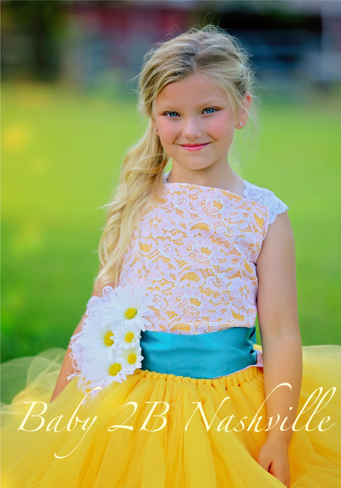Daisy Dress Yellow Dress Flower Girl Dress Lace Dress Tulle Etsy