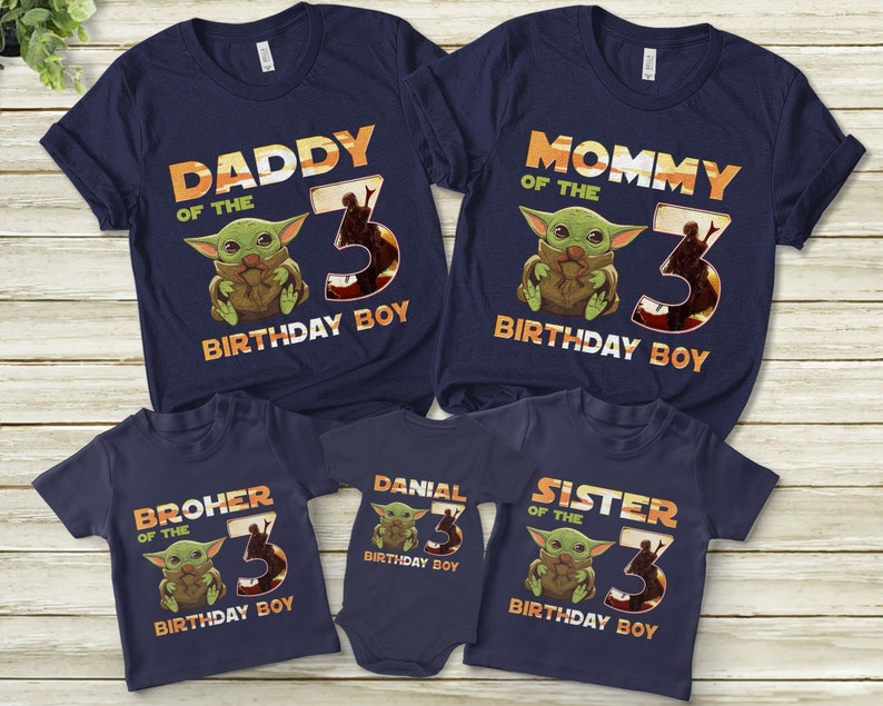 Personalized Baby Yoda Birthday Shirts Birthday Family | Etsy