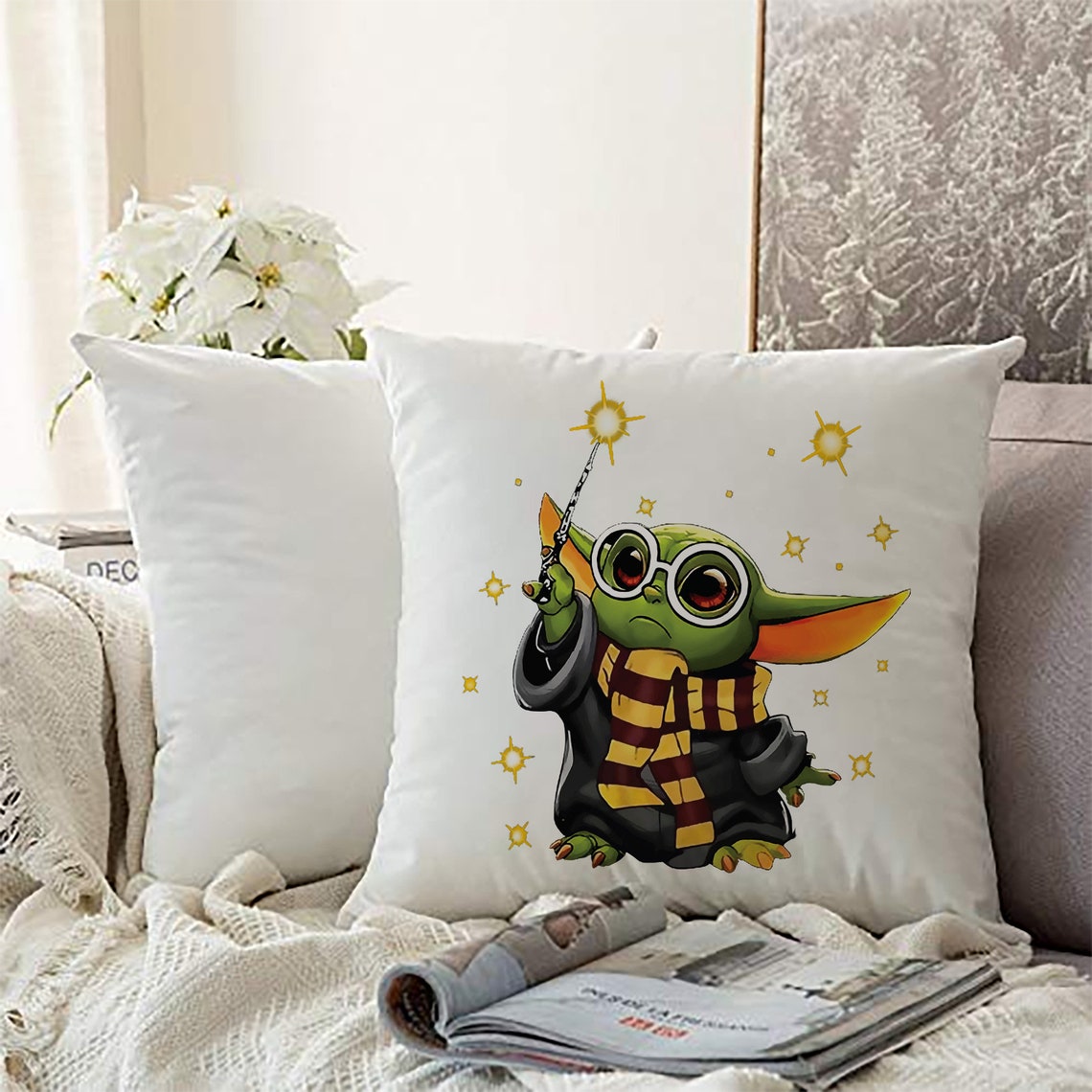 Baby Yoda Herry Pillow Star Wars Pillow Baby Alien Pillow Etsy