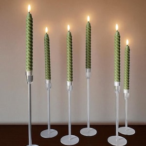 LED Flameless Taper Candles / Led Battery Candles / Wedding LED Candles - Set of 2 - Realistic Wax LED Candles/ Wedding Flameless Candles