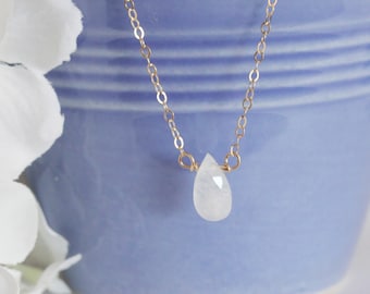 Moonstone Necklace Genuine Moonstone 14 Karat Gold Filled Or Sterling Silver June Birthstone Gift for Her