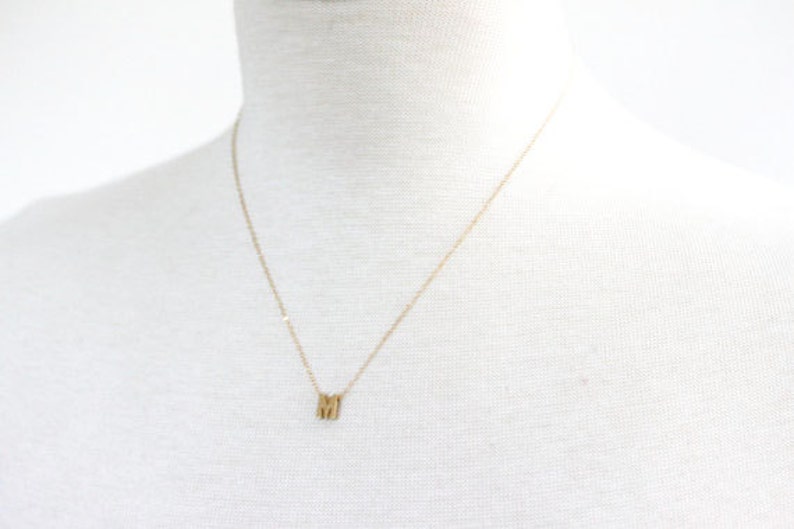 Initial Necklace Gold Filled Minimal Initial Necklace Tiny Initial Necklace Name Necklace Gold Letter Necklace Personalized Name Necklace image 3