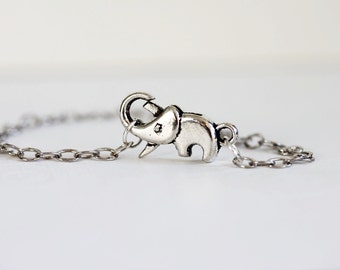 Silver Elephant Bracelet Sterling Silver Elephant Bracelet ELEPHANT Jewelry Gift For Here