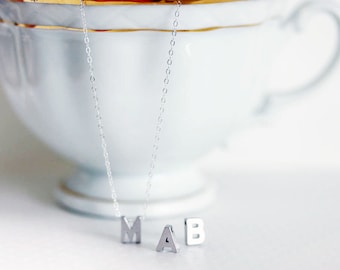 Initial Necklace Sterling Silver Minimal Initial Necklace Tiny Initial Necklace Name Necklace Letter Necklace Personalized Name Necklace