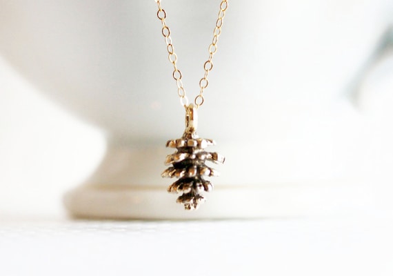 Mini shop pinecone necklace