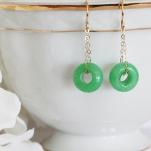 Tiny Jade Ring Earrings Jade Jewelry Dainty Round Jade Earrings Gold Filled Jade Sterling  Jade Earrings  Gift For Her Tiny Jade Earrings