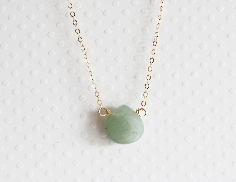 Genuine Amazonite Necklace Amazonite Pendant Gift for Etsy