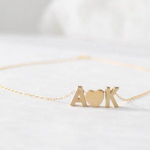 Initial Necklace Gold Filled Minimal Initial Necklace Tiny Initial Necklace Name Necklace Gold Letter Necklace Personalized Name Necklace image 2