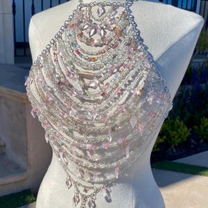 Custom crystal halter top