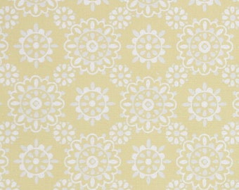 1950s Vintage Wallpaper by the Yard - Geometric Wallpaper with Yellow and White Design