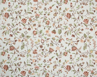 1950s Floral Vintage Wallpaper – Brown and Green Chintz (by the Yard)