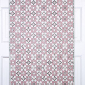 1950s Vintage Wallpaper by the Yard Geometric Wallpaper in Mauve and Gray image 3