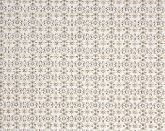 1950s Vintage Wallpaper by the Yard -Brown and White Geometric