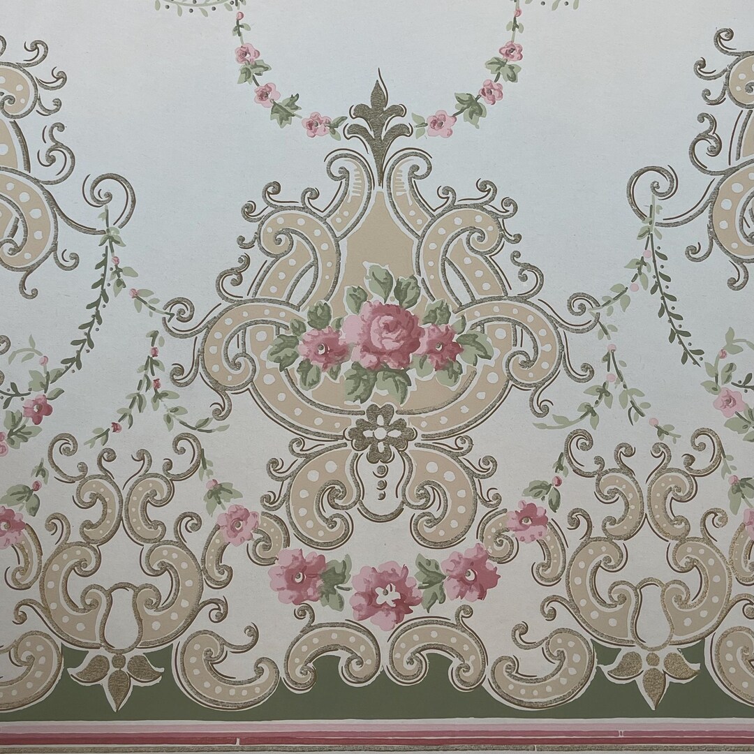 3 Yards of 1900s Antique Pink Rose Frieze - Etsy