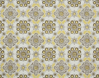 1960s Vintage Wallpaper by the Yard - Yellow and Brown Geometric Vintage Wallpaper